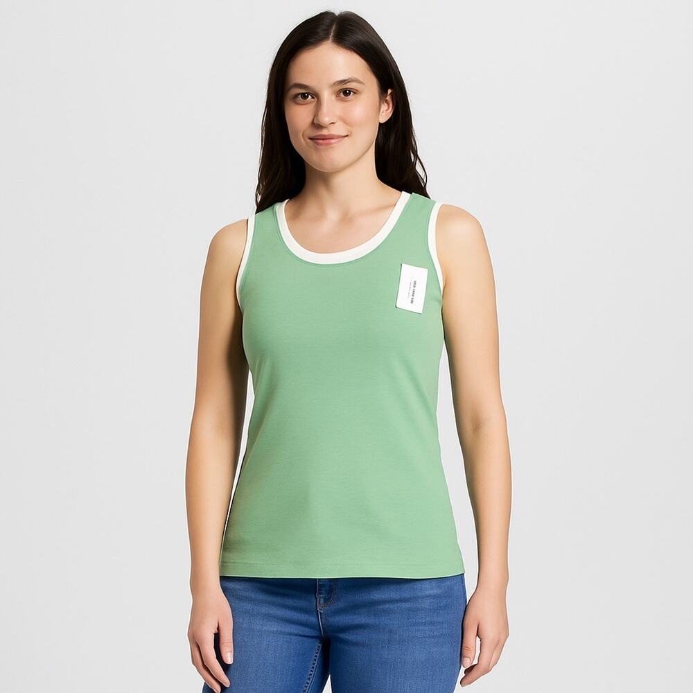 NWT Sonoma Life+Style 2-Fer Tank Top – Size Small – Glade Green - W78